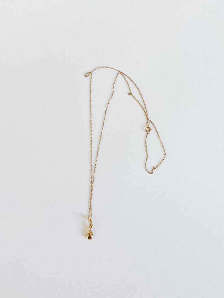 ⚘Sample Sale⚘ Droplet Necklace 14k Solid Gold with 18" Chain